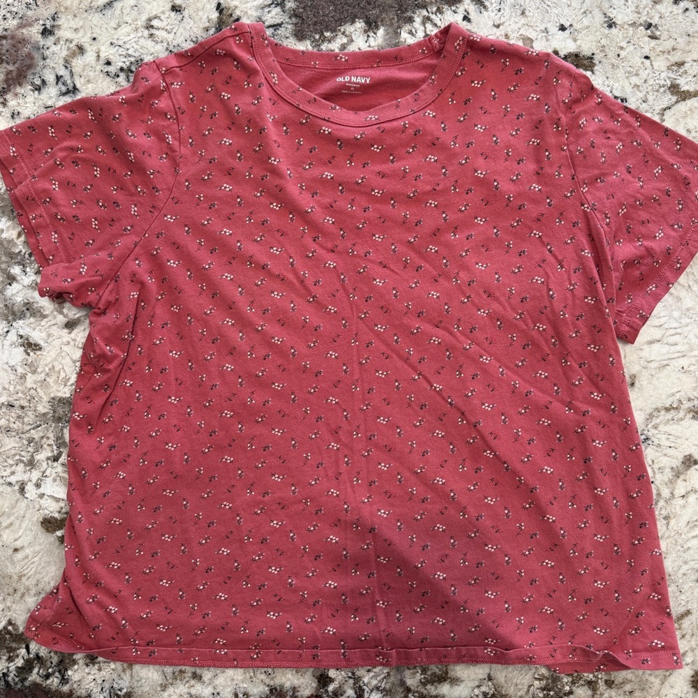 Old Navy Pink Floral Tee